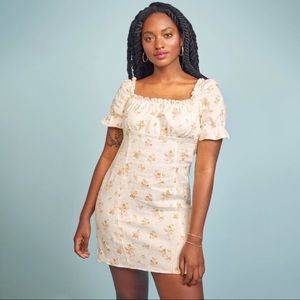 NWT Reformation Robles Linen Minidress in Mildred